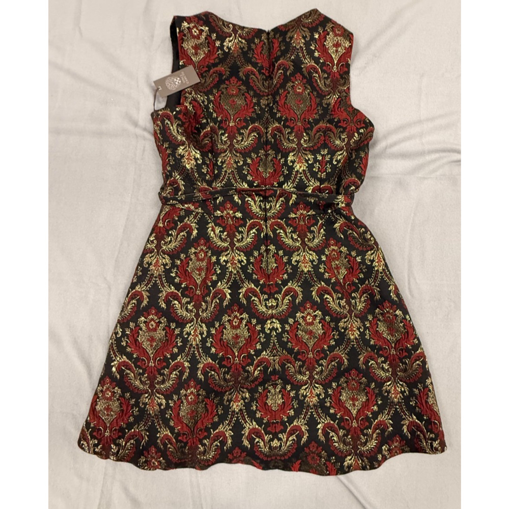 Vince Camuto Dress Womens 16 Multicolor Damask Jacquard Fit & Flare Cocktail NWT - Picture 3 of 10